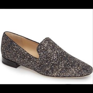 Jimmy choo sparkly glitter loafers!